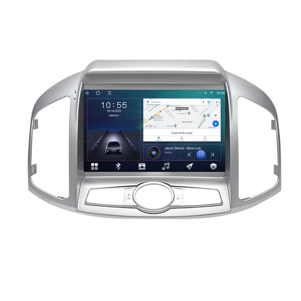 Oferte la Navigatie dedicata cu Android Chevrolet Captiva 2011 - 2016, 2GB RAM, Radio GPS Dual Zone, Display HD QLED 9" Touchscreen, Internet Wi-Fi si slot SIM 4G, Bluetooth, MirrorLink, USB