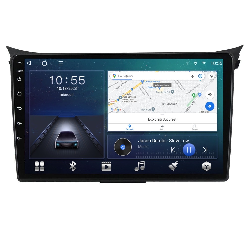 Oferte la Navigatie dedicata cu Android Hyundai i30 2011 - 2017, 2GB RAM, Radio GPS Dual Zone, Display HD QLED 9" Touchscreen, Internet Wi-Fi si slot SIM 4G, Bluetooth, MirrorLink, USB