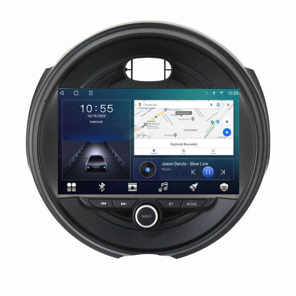 Oferte la Navigatie dedicata cu Android Mini Cooper / One (F55, F56, F57) 2014 - 2020, 2GB RAM, Radio GPS Dual Zone, Display HD QLED 9" Touchscreen, Internet Wi-Fi si slot SIM 4G, Bluetooth, MirrorLink, USB