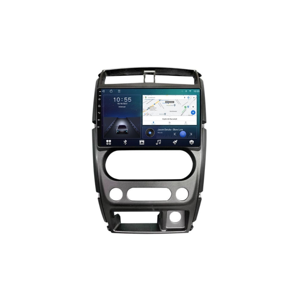 Oferte la Navigatie dedicata cu Android Suzuki Jimny 2005 - 2018, 2GB RAM, Radio GPS Dual Zone, Display HD QLED 9" Touchscreen, Internet Wi-Fi si slot SIM 4G, Bluetooth, MirrorLink, USB