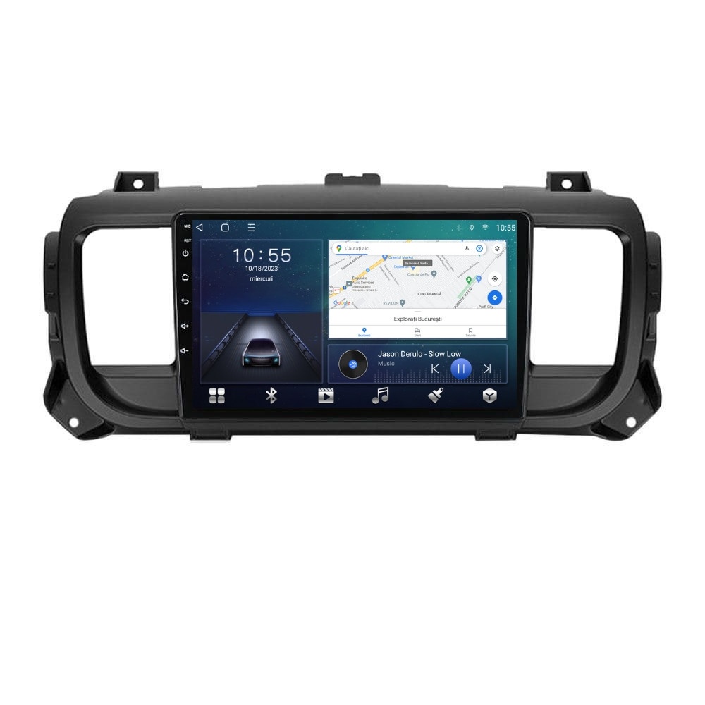 Oferte la Navigatie dedicata cu Android Citroen Jumpy dupa 2016, 2GB RAM, Radio GPS Dual Zone, Display HD QLED 9" Touchscreen, Internet Wi-Fi si slot SIM 4G, Bluetooth, MirrorLink, USB