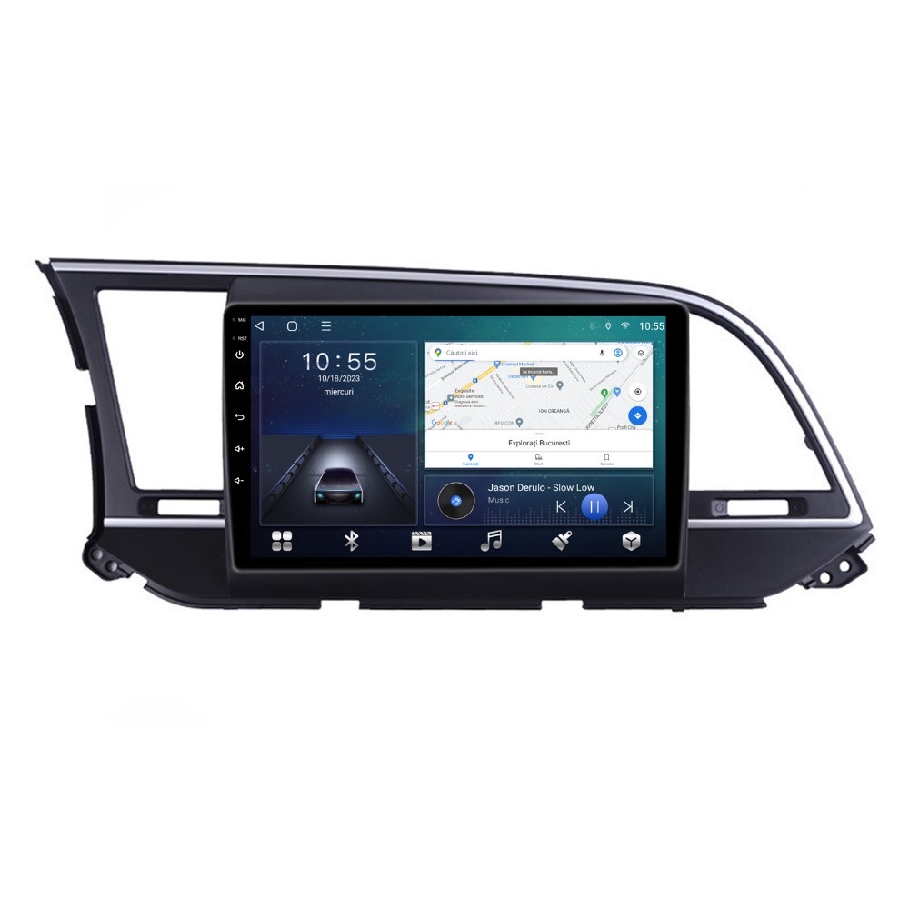 Oferte la Navigatie dedicata cu Android Hyundai Elantra VI 2015 - 2018, 2GB RAM, Radio GPS Dual Zone, Display HD QLED 9" Touchscreen, Internet Wi-Fi si slot SIM 4G, Bluetooth, MirrorLink, USB