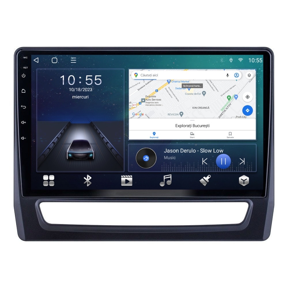 Oferte la Navigatie dedicata cu Android Mitsubishi ASX dupa 2019, 2GB RAM, Radio GPS Dual Zone, Display HD QLED 10" Touchscreen, Internet Wi-Fi si slot SIM 4G, Bluetooth, MirrorLink, USB