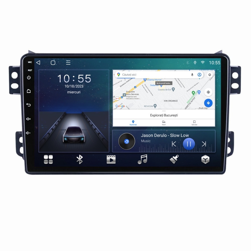 Oferte la Navigatie dedicata cu Android Opel Agila 2007 - 2014, 2GB RAM, Radio GPS Dual Zone, Display HD QLED 9" Touchscreen, Internet Wi-Fi si slot SIM 4G, Bluetooth, MirrorLink, USB