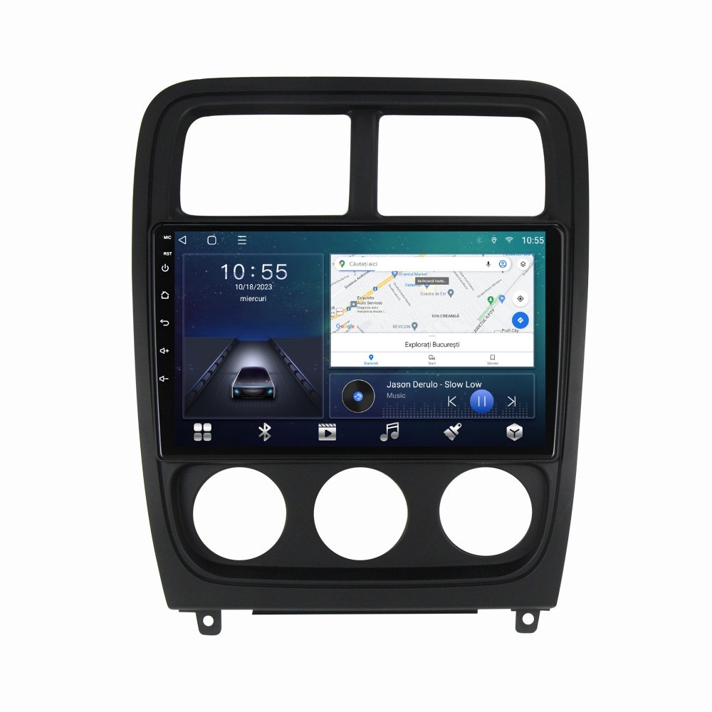 Oferte la Navigatie dedicata cu Android Dodge Caliber 2010 - 2012, 2GB RAM, Radio GPS Dual Zone, Display HD QLED 9" Touchscreen, Internet Wi-Fi si slot SIM 4G, Bluetooth, MirrorLink, USB