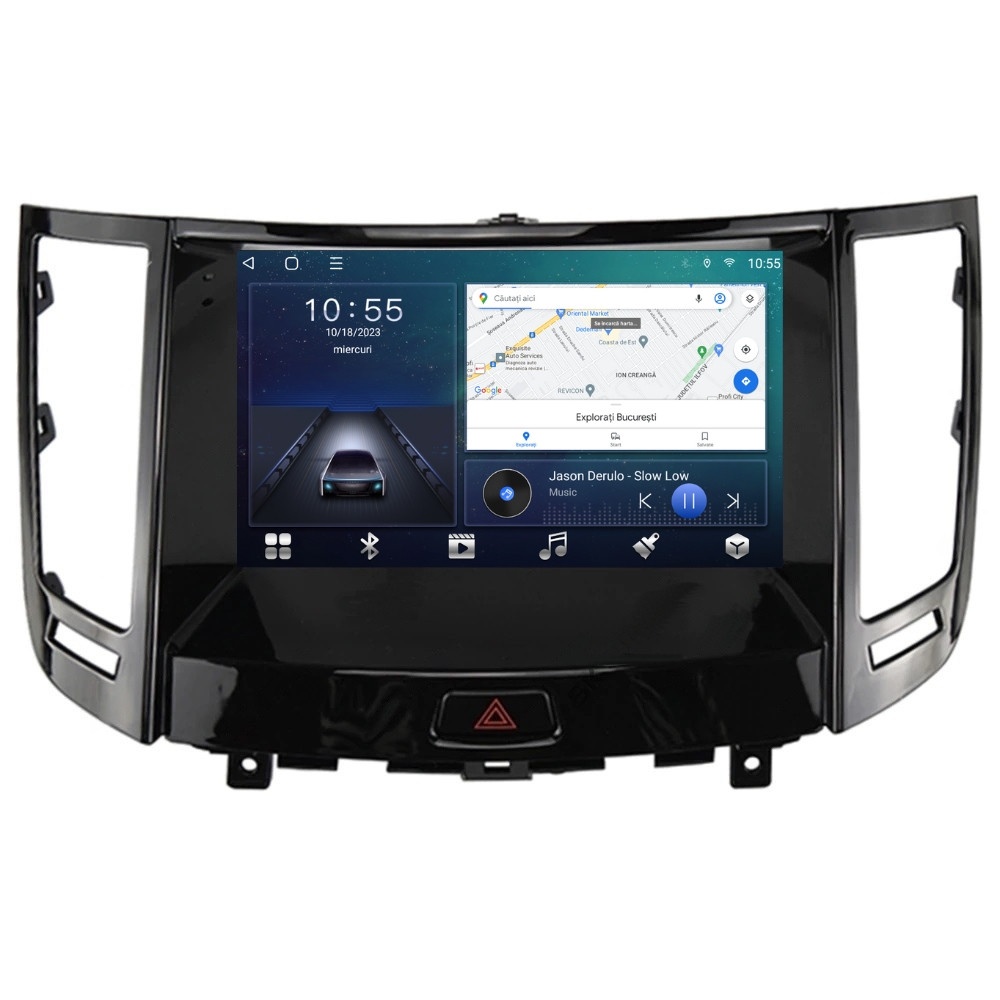 Oferte la Navigatie dedicata cu Android Infiniti FX35 2008 - 2012, 2GB RAM, Radio GPS Dual Zone, Display HD QLED 9" Touchscreen, Internet Wi-Fi si slot SIM 4G, Bluetooth, MirrorLink, USB