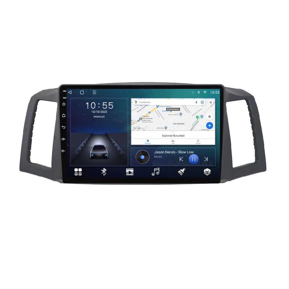 Oferte la Navigatie dedicata cu Android Jeep Grand Cherokee III 2004 - 2007 fara navigatie originala, 2GB RAM, Radio GPS Dual Zone, Display HD QLED 10" Touchscreen, Internet Wi-Fi si slot SIM 4G, Bluetooth, MirrorLink, USB