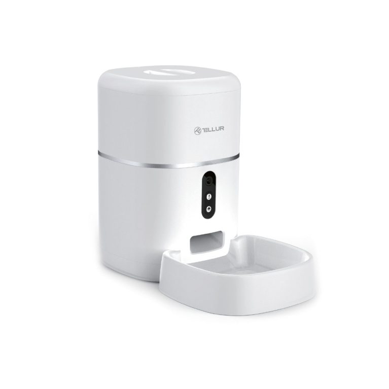 Oferte la Dispenser inteligent pentru hrana animale Tellur TLL331461, Wi-Fi, Camera HD, Capacitate 4L