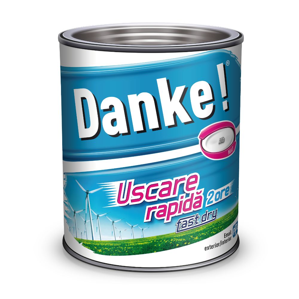 Oferte la Email Danke uscare rapida, pentru metal, lemn, zidarie, exterior/interior, alb, mat, 0.75 l
