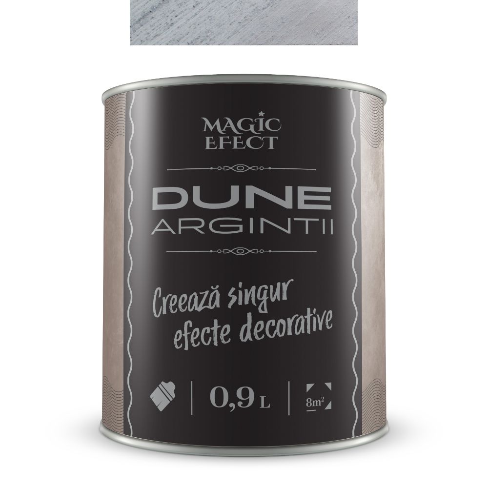 Oferte la Vopsea decorativa cu efect de dune de nisip, Magic Efect Dune Argintiu, pe baza de apa, 0.9 l
