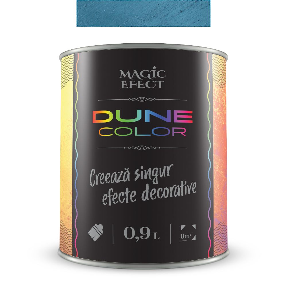 Oferte la Vopsea decorativa cu efect de dune de nisip, Magic Efect Dune Royal Blue, pe baza de apa, 0.9 l