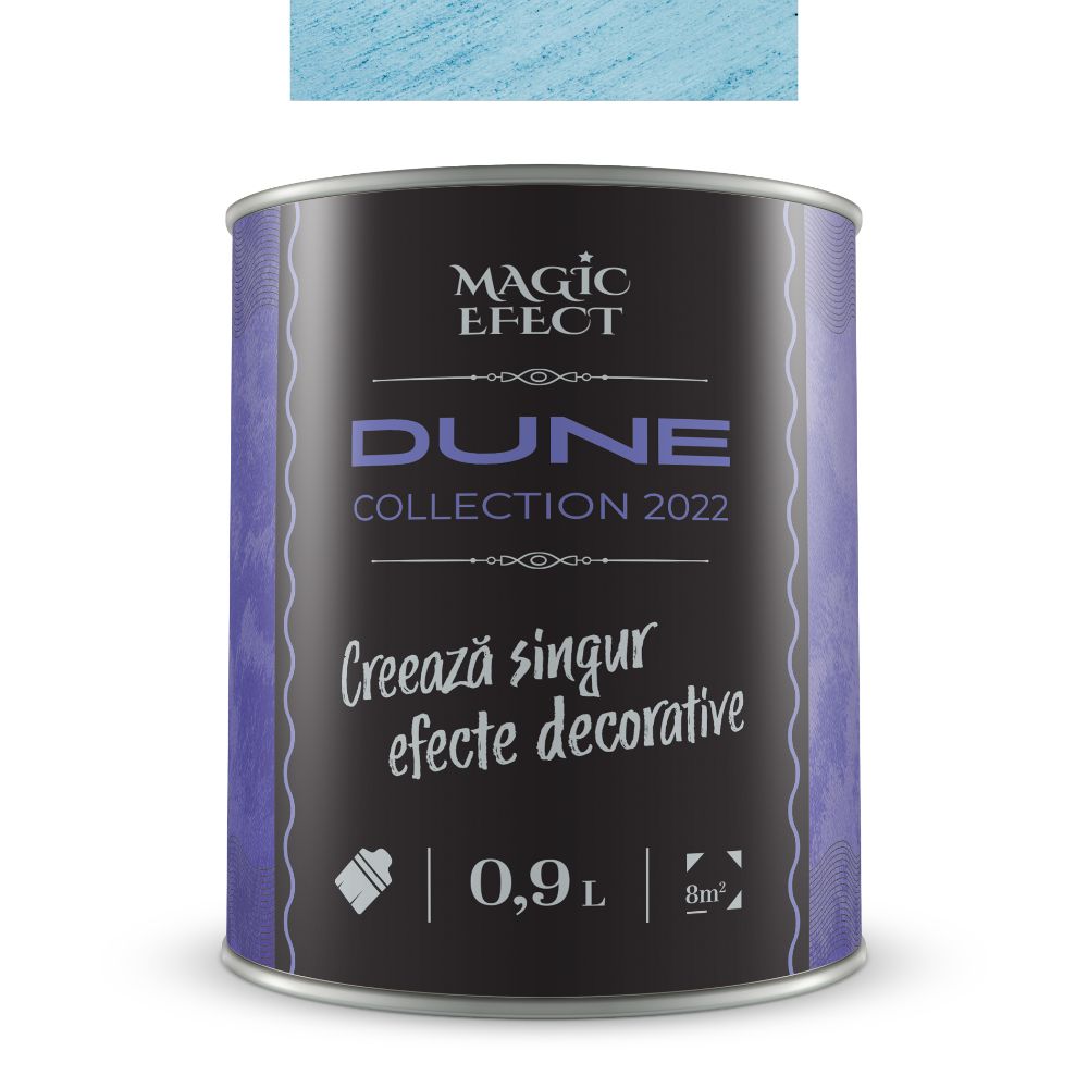 Oferte la Vopsea decorativa cu efect de dune de nisip, Magic Efect Dune Blue Diamond, pe baza de apa, 0.9 l