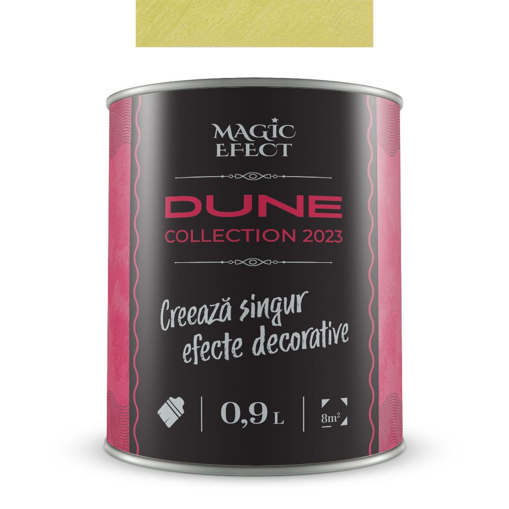 Oferte la Vopsea decorativa cu efect de dune de nisip, Magic Efect Dune Lemon Dream, pe baza de apa, 0.9 l