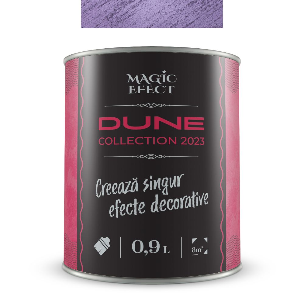 Oferte la Vopsea decorativa cu efect de dune de nisip, Magic Efect Dune Ice Fuchsia, pe baza de apa, 0.9 l