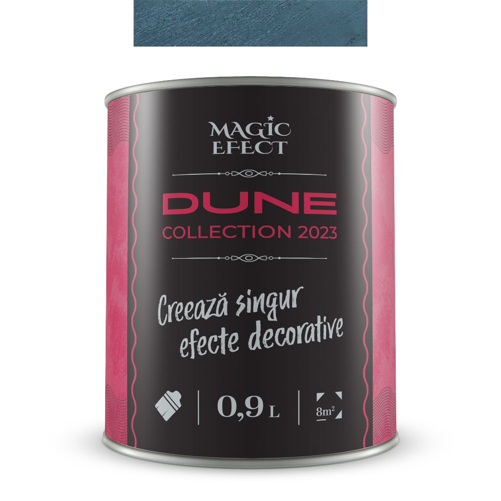 Oferte la Vopsea decorativa cu efect de dune de nisip, Magic Efect Dune Electric Blue, pe baza de apa, 0.9 l