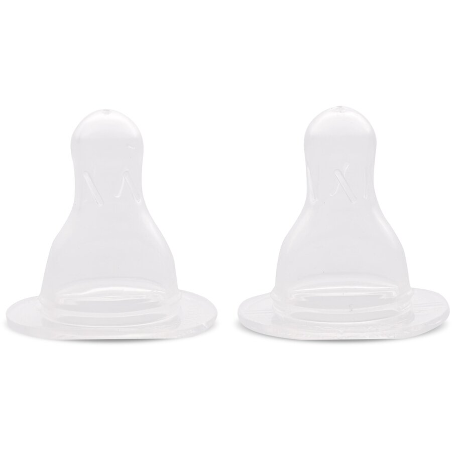 Oferte la Set 2 Tetine Small Silicon 0 Luni+ Transparent