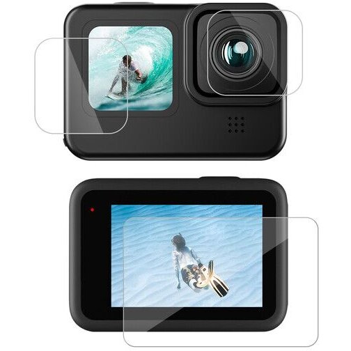 Oferte la Set 3 Folii de Protectie Ecran si Lentile GP-FLM-902 pentru Camera Video Sport GoPro Hero9/10/11 PET Transparent