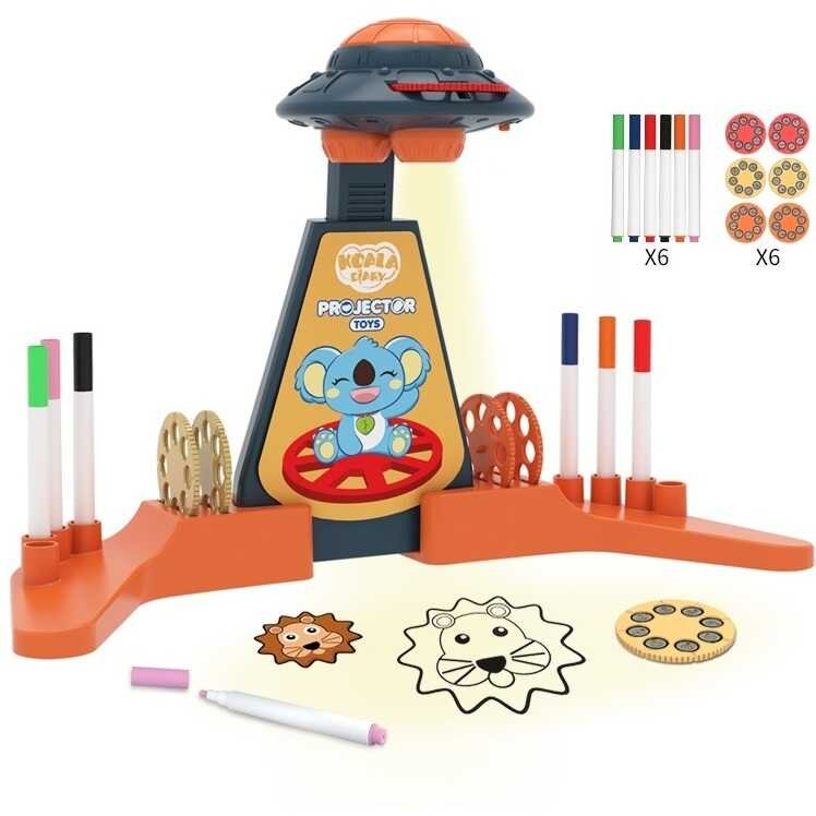 Oferte la Jucarie Proiector desen cu 6 diapozitive si 6 carioci incluse