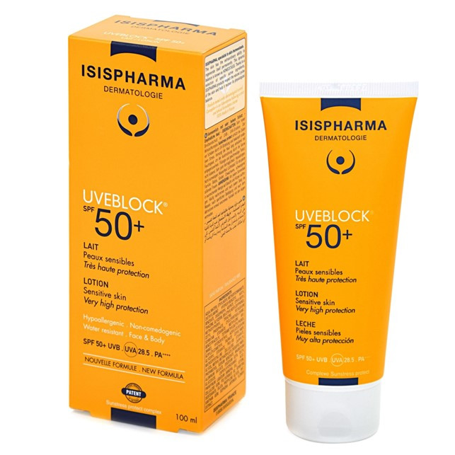Oferte la Lotiune protectie solara hidratanta Isispharma UVEBLOCK 50+, 100 ml