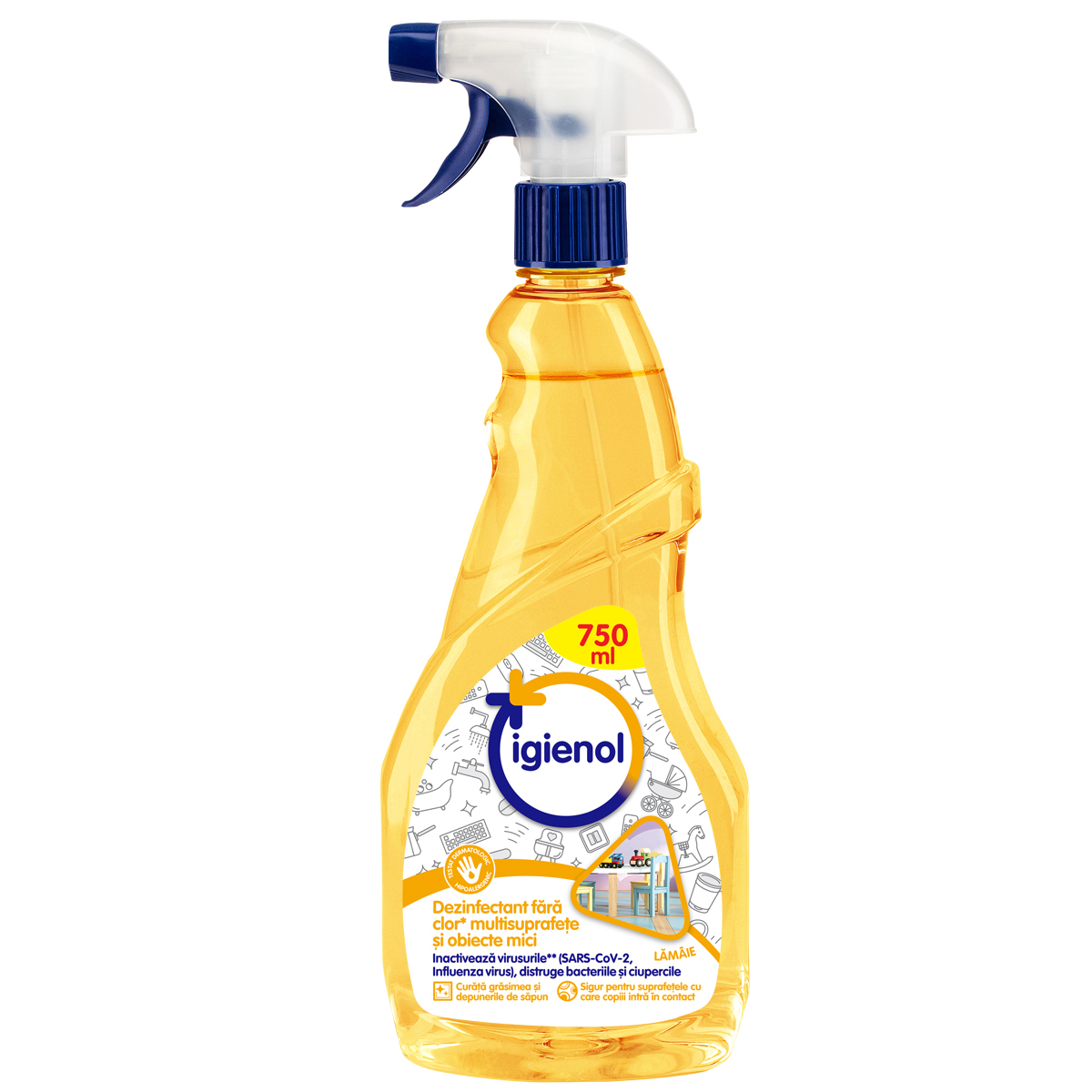 Oferte la Dezinfectant multisuprafete Igienol, lamaie, 750 ml