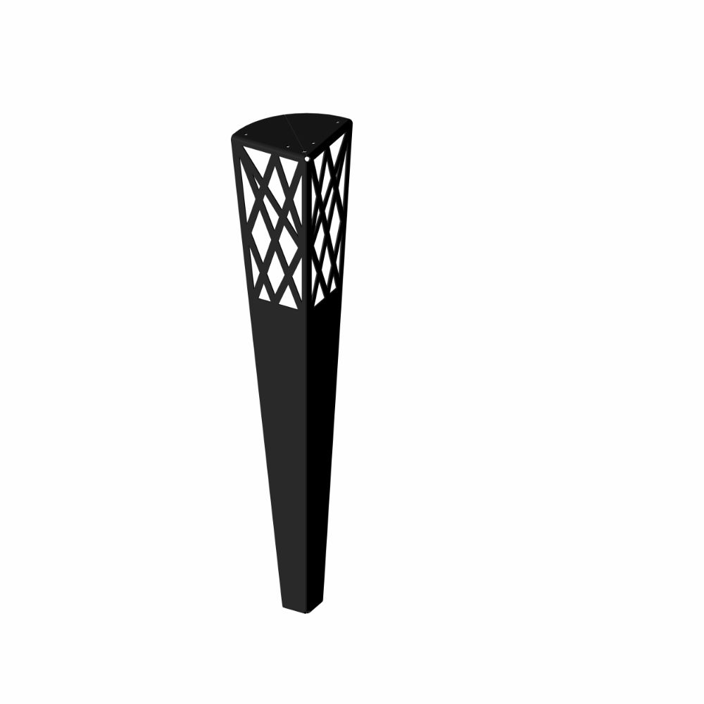 Oferte la Picior masa Gamet NS47, otel, negru, 710 x 120 mm