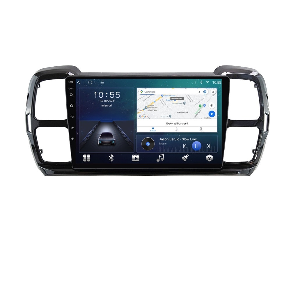 Oferte la Navigatie dedicata cu Android Citroen C5 Aircross dupa 2018, 2GB RAM, Radio GPS Dual Zone, Display HD QLED 9" Touchscreen, Internet Wi-Fi si slot SIM 4G, Bluetooth, MirrorLink, USB