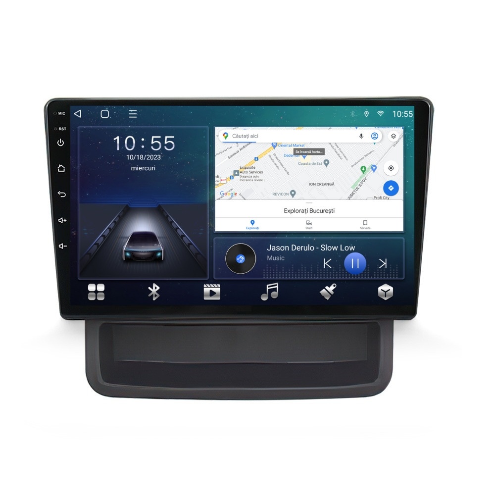 Oferte la Navigatie dedicata cu Android Renault Trafic II 2010 - 2014, 2GB RAM, Radio GPS Dual Zone, Display HD QLED 10" Touchscreen, Internet Wi-Fi si slot SIM 4G, Bluetooth, MirrorLink, USB