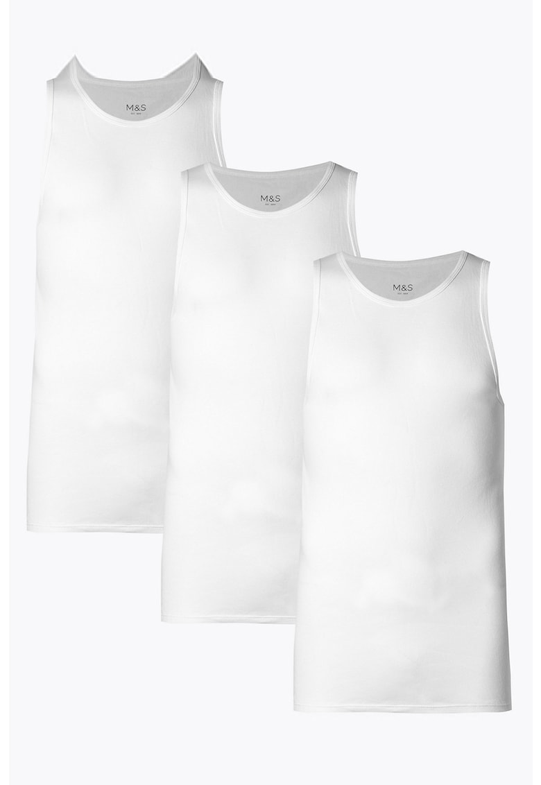 Oferte la Set de 3 topuri - Alb