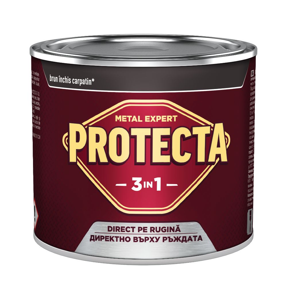 Oferte la Vopsea alchidica/email Protecta 3 in 1, brun carpatin, interior/exterior, 0,5 L