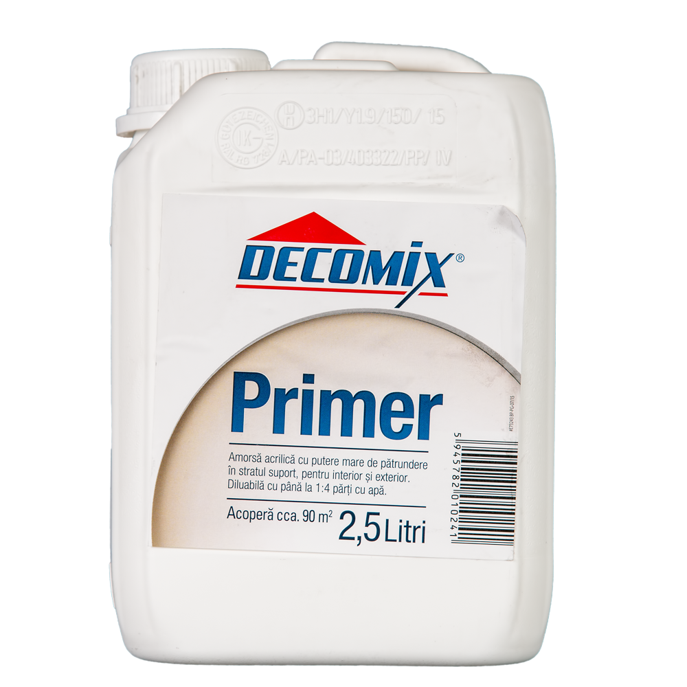 Oferte la Amorsa acrilica diluabila cu apa, Decomix Primer, interior/exterior, 2.5 L