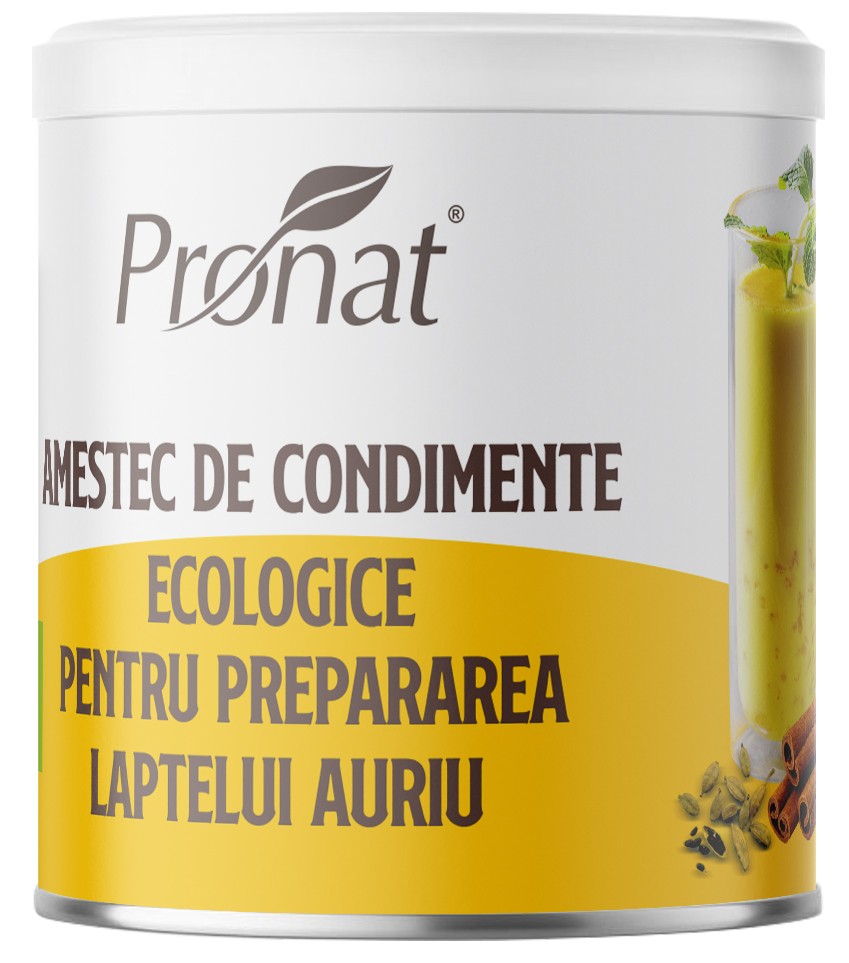 Oferte la Amestec de condimente bio pentru prepararea Laptelui Auriu, 100g Pronat