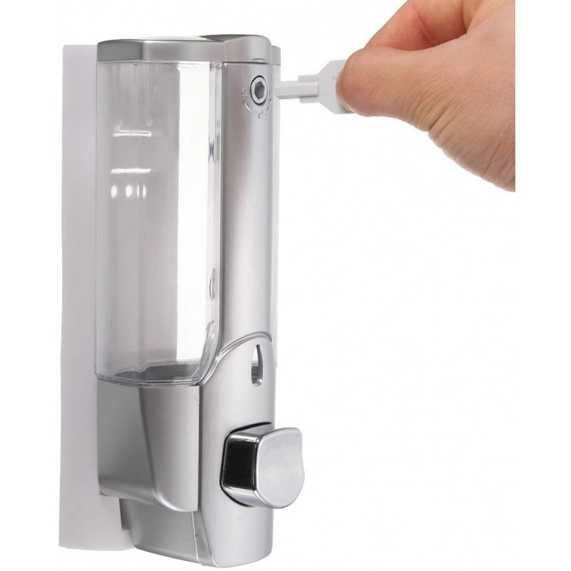 Oferte la Dozator De Sapun, Argintiu, Montaj Perete, 350ml
