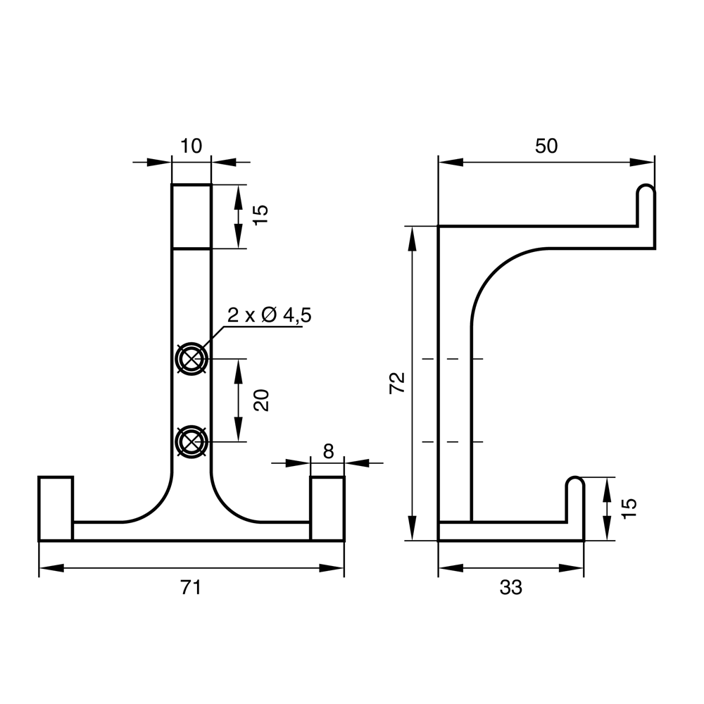 Oferte la Cuier Teko Tesla, zamac, satinat argint, 7,2 x 7,1 x 5 cm