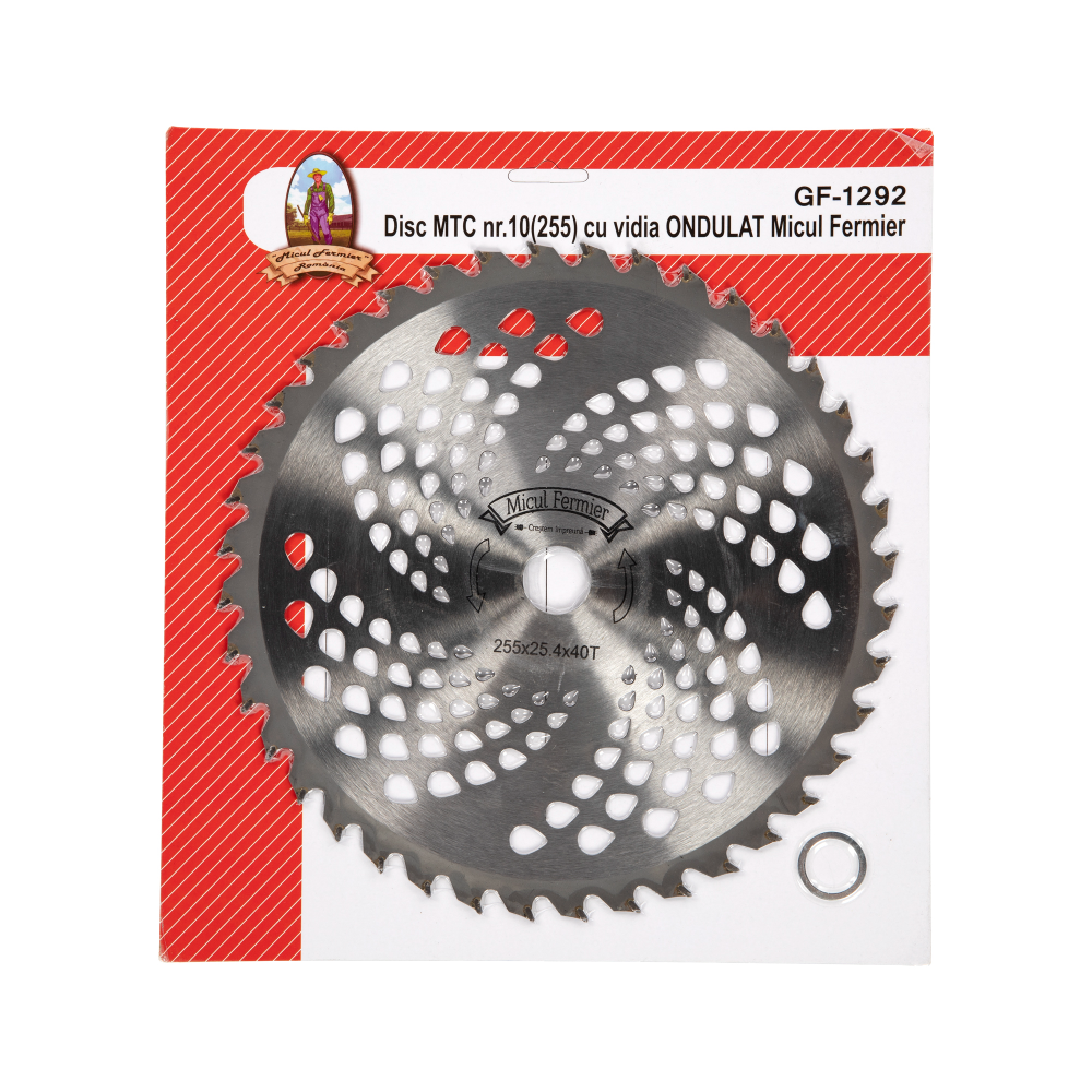 Oferte la Disc motocoasa cu vidia ondulat Micul Fermier, 255 x 25.4 x 10 mm