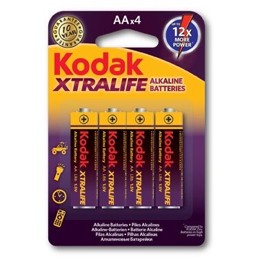 Oferte la Baterii Alcaline R6 AA Xtralife 1.5V Set 4 Bucati Mov/Galben