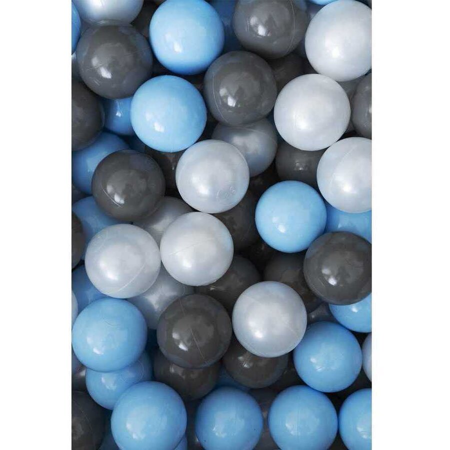 Oferte la Set 200 Bile din Plastic Colorate 7cm Alb / Albastru / Gri