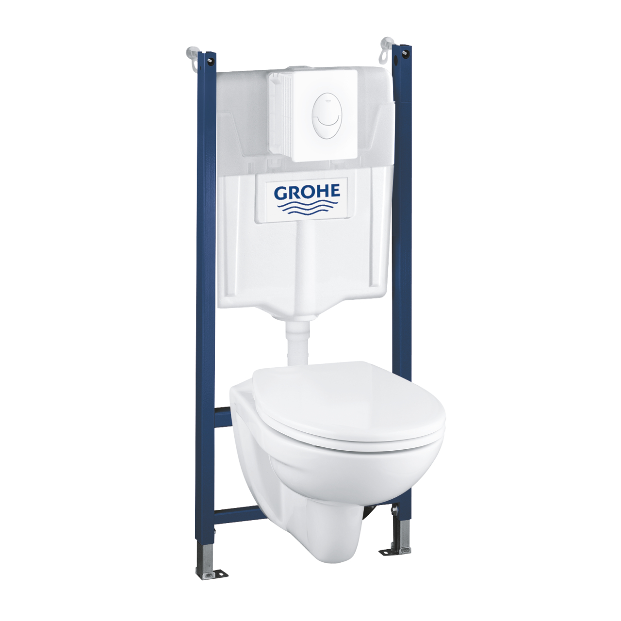 Oferte la  Set rezervor incastrat Grohe Solido 4 in 1, cu vas WC si clapeta, alb, max. 9 l