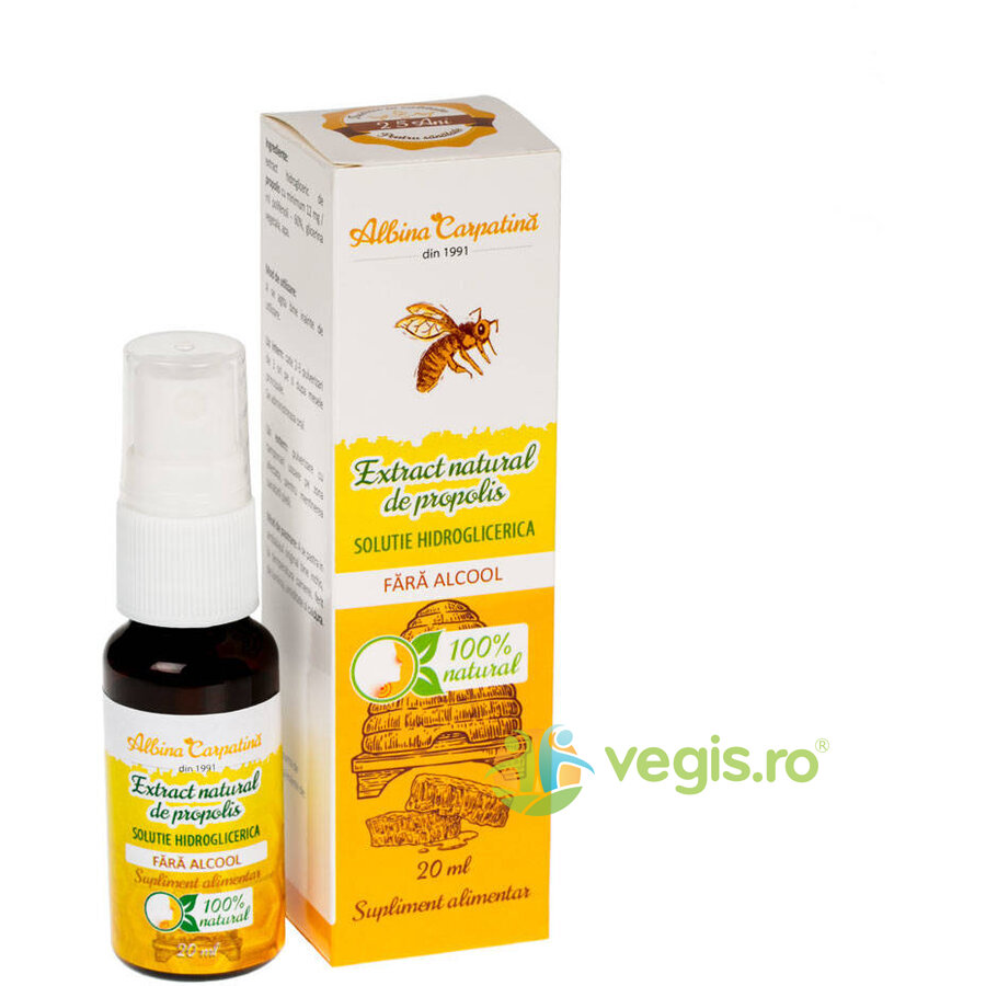 Oferte la Extract Natural de Propolis Solutie Hidroglicerica Spray 20ml