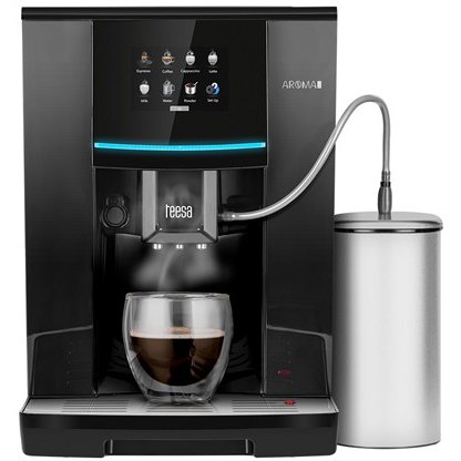 Oferte la Espressor Automat Aroma 800 1500W 19bar Curatare Automata Rasnita Negru