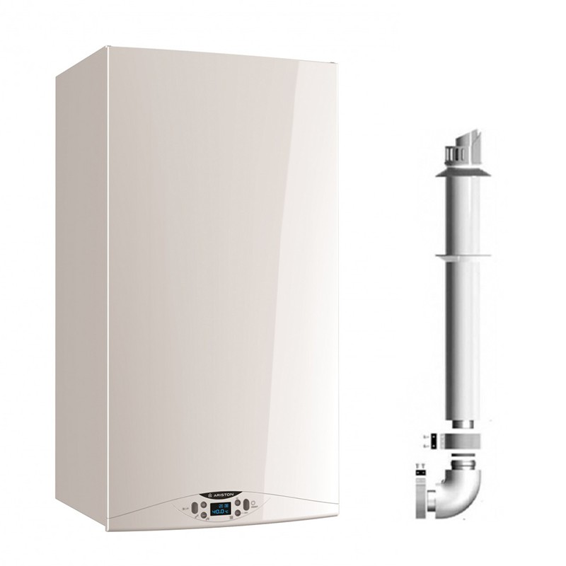 Oferte la Centrala Ariston HS Premium 24 kw centrala pe gaz in condensare kit de evacuare inclus si Salus IT500 wifi termostat ambient cu control prin internet