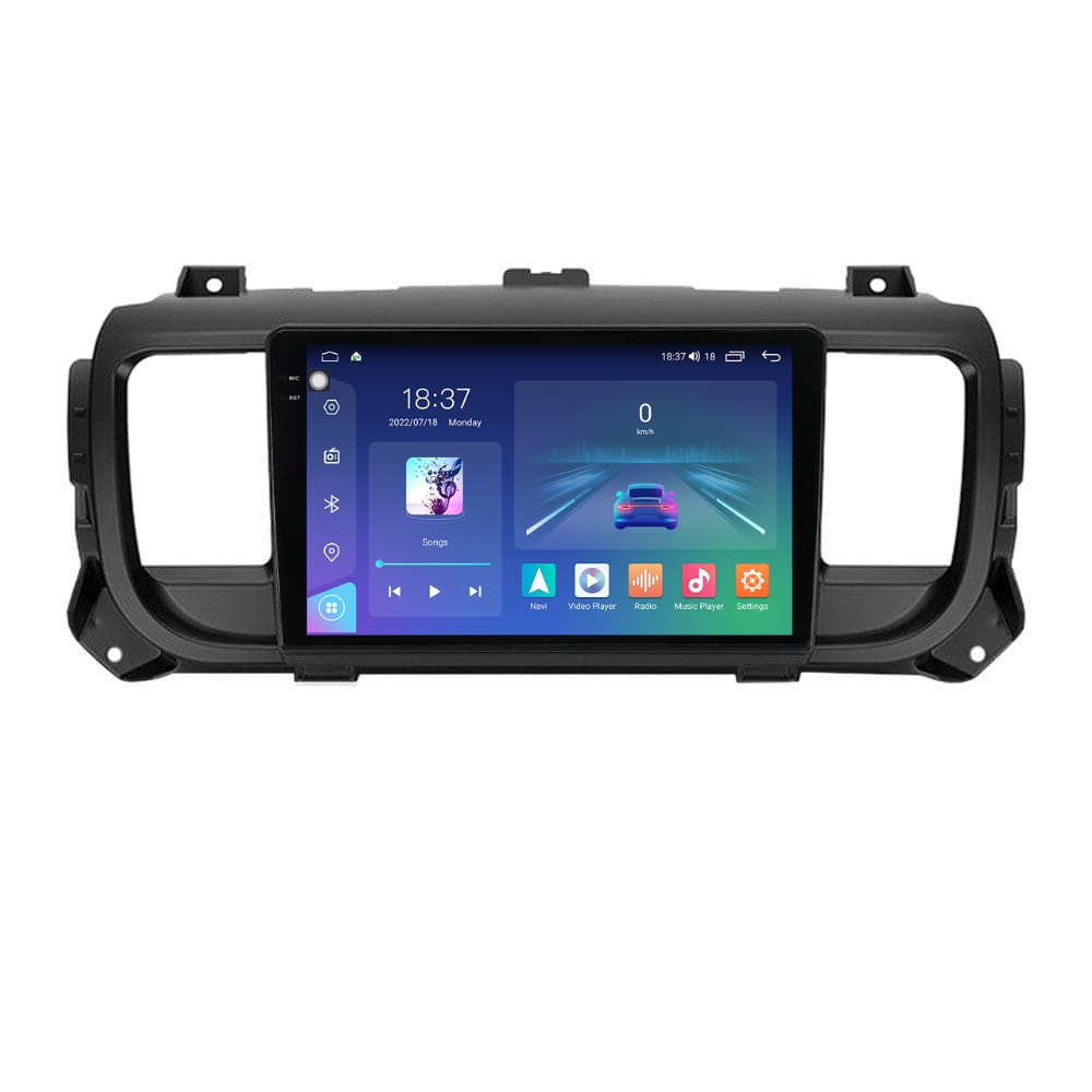 Oferte la Navigatie dedicata cu Android Citroen Jumpy dupa 2016, 8GB RAM, Radio GPS Dual Zone, Display 2K QLED 9.5" Touchscreen, Internet Wi-Fi si slot SIM 4G, Bluetooth, MirrorLink, USB