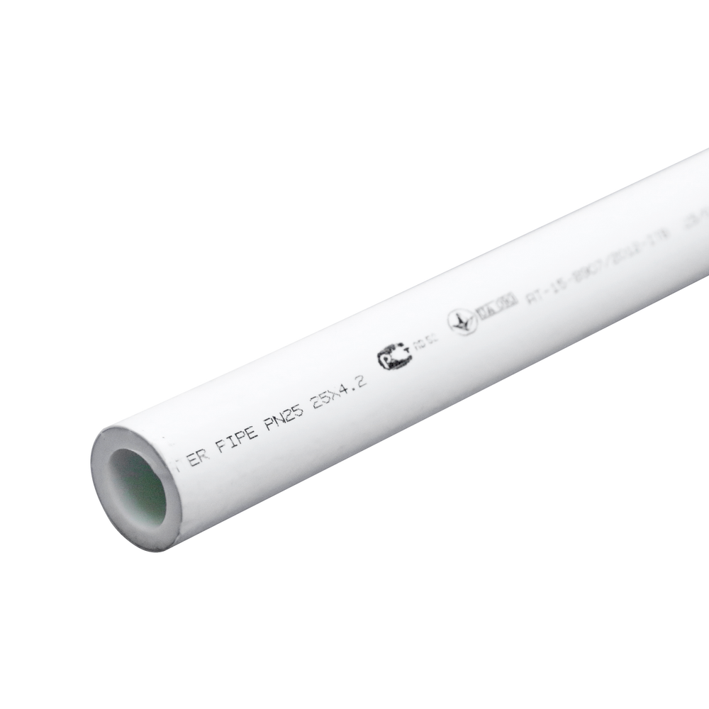 Oferte la Teava PPR Vesbo, insertie aluminiu, DN 25 mm, lungime 4m, PN 25 bar, alb