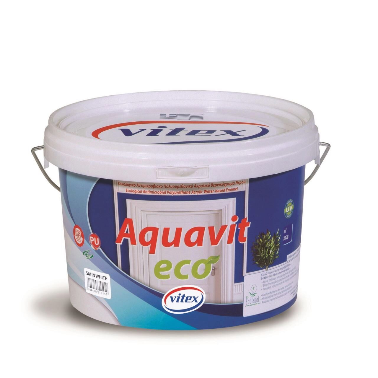 Oferte la Email pentru lemn Vitex AQUAVIT ECO, interior/exterior, pe baza de apa, alb satin, 2.5 l