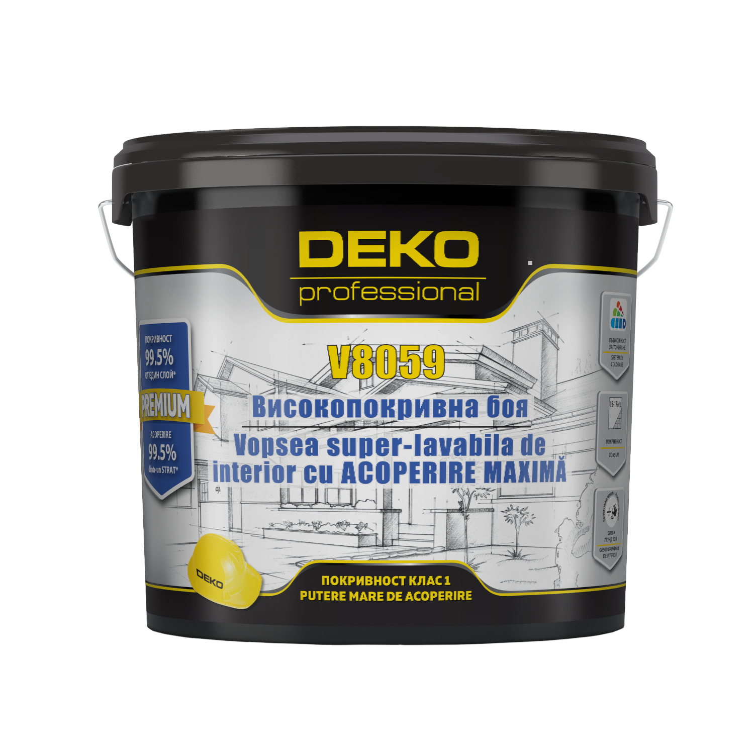 Oferte la Vopsea superlavabila interior Deko V8059, alb, 2.5 l