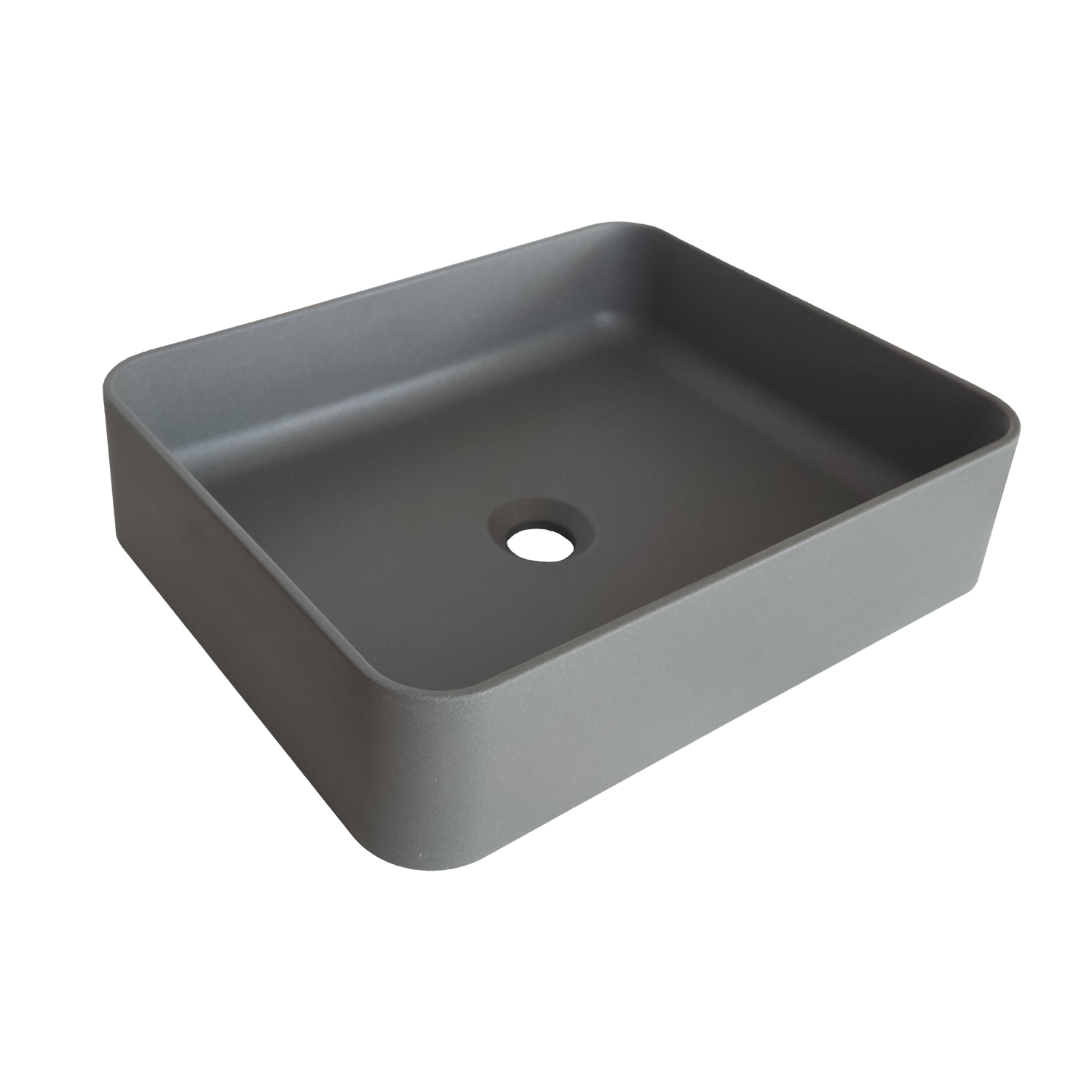 Oferte la Lavoar dreptunghiular SanDonna Niva, compozit granit, gri, 50 x 40 x 13 cm