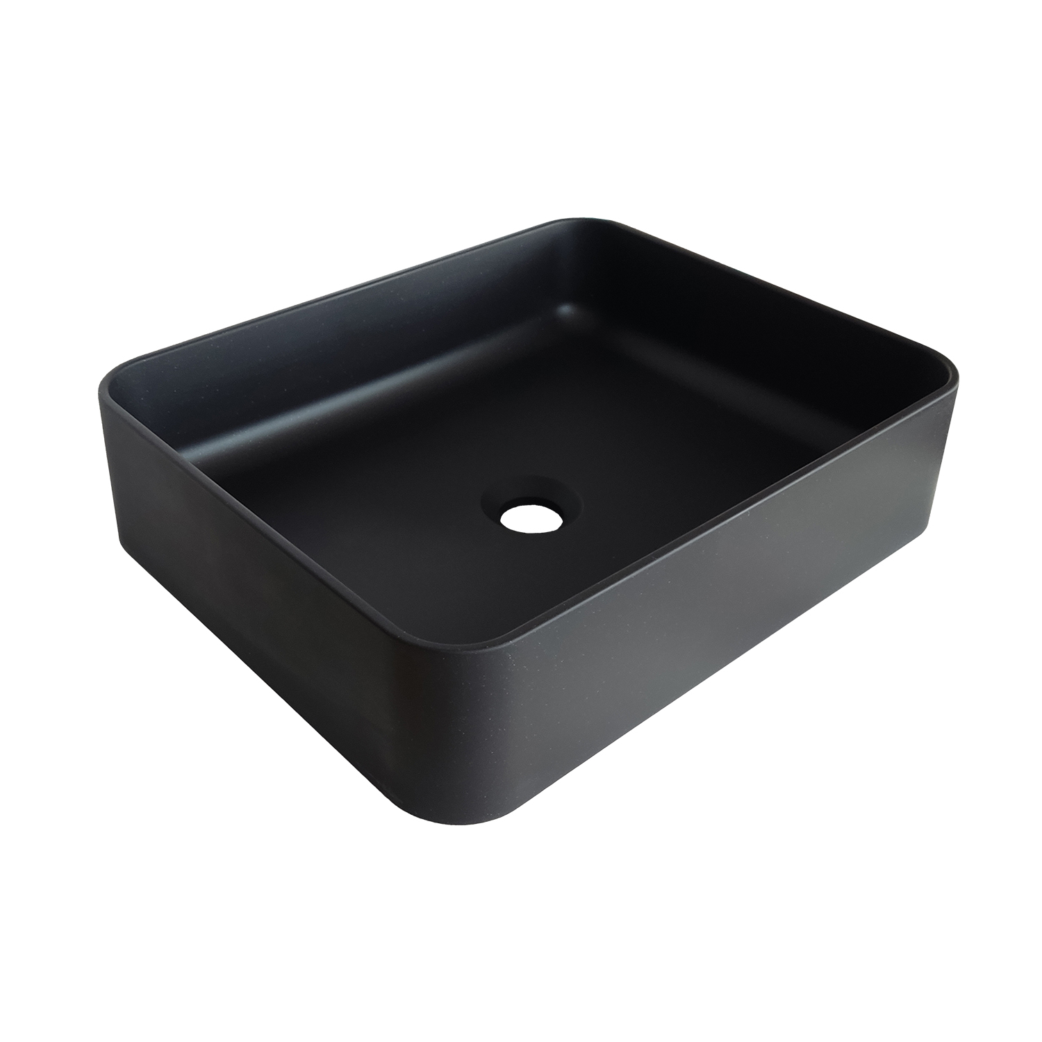 Oferte la Lavoar dreptunghiular SanDonna Niva, compozit granit, negru, 50 x 40 x 13 cm