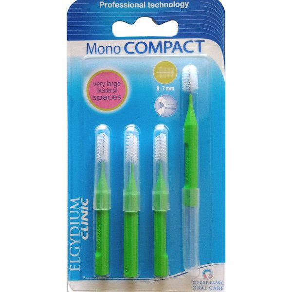 Oferte la Periute interdentare Mono Compact Green, 4 bucati, Elgydium (Concentratie: Periuta de dinti)