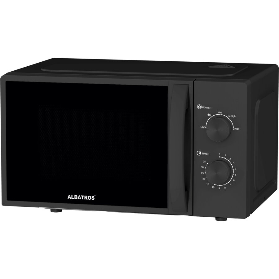 Oferte la Cuptor cu Microunde MWA-20MB4 20L Lumina Interioara Control Mecanic Timer Putere 70W  Negru