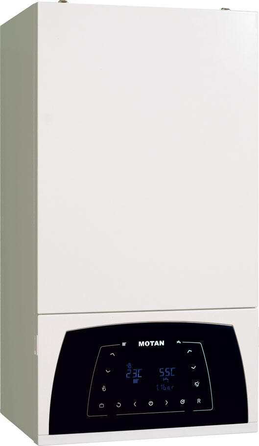 Oferte la Centrala termica Motan Condens Plus 100 29 kW condensatie hidrobloc bronz raport modulare 1:10 kit evacuare inclus