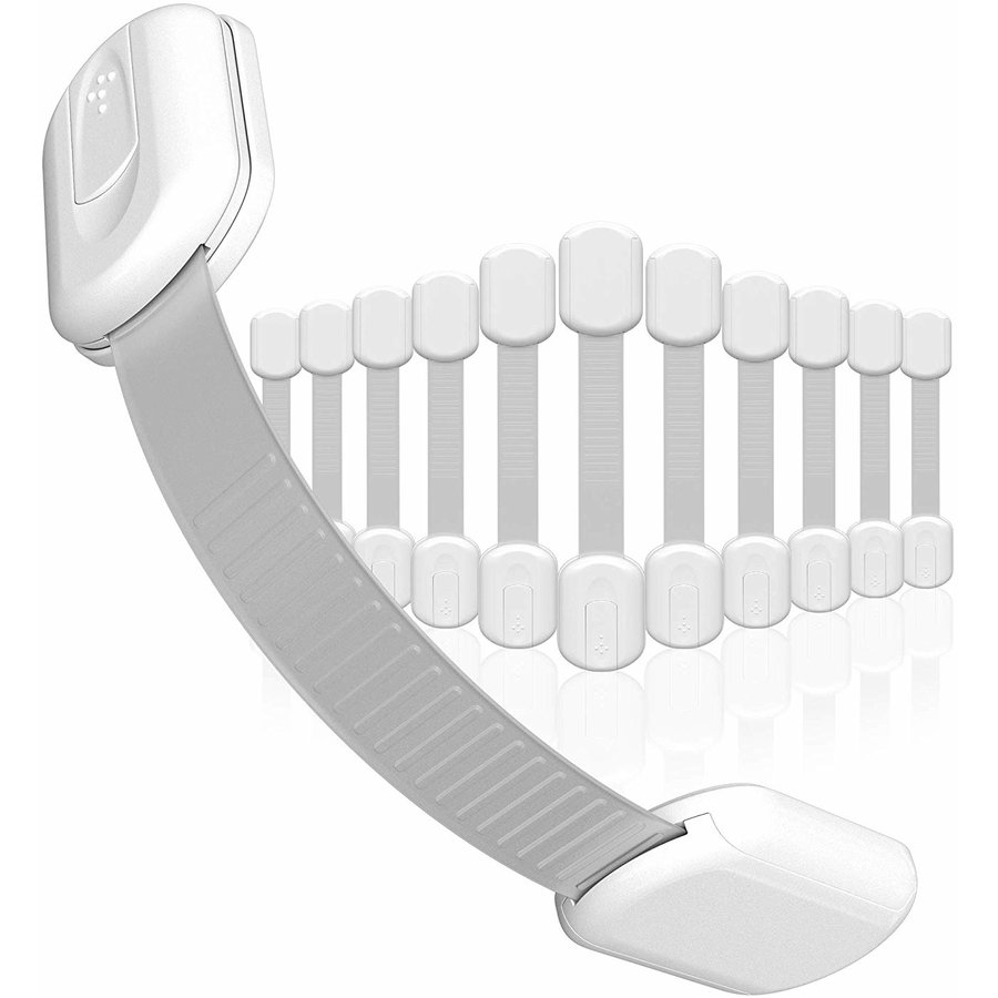 Oferte la Sistem siguranta copii CARE®, sistem de blocare sertare, dulap, frigider, congelator, previne deschiderea accidentala, adeziv puternic 3M, fara urme de indepartare, lungime ajustabila, set 6 buc, alb